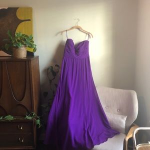 Purple Strapless Ralph Lauren Evening Dress